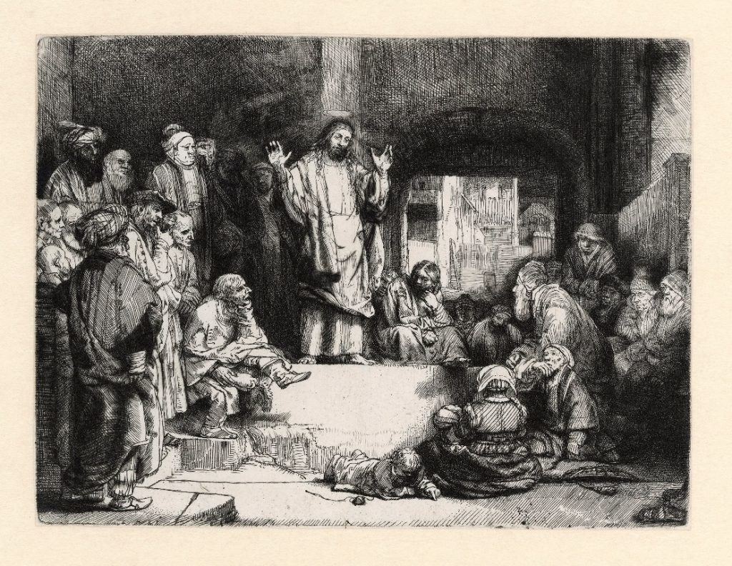 Rembrandt, Christus predikend (‘La Petite Tombe’), ca. 1657. 