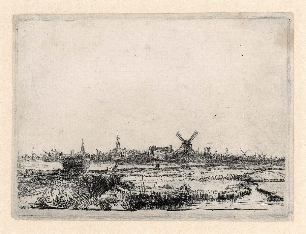 Rembrandt, Gezicht op Amsterdam, ca. 1640-1641