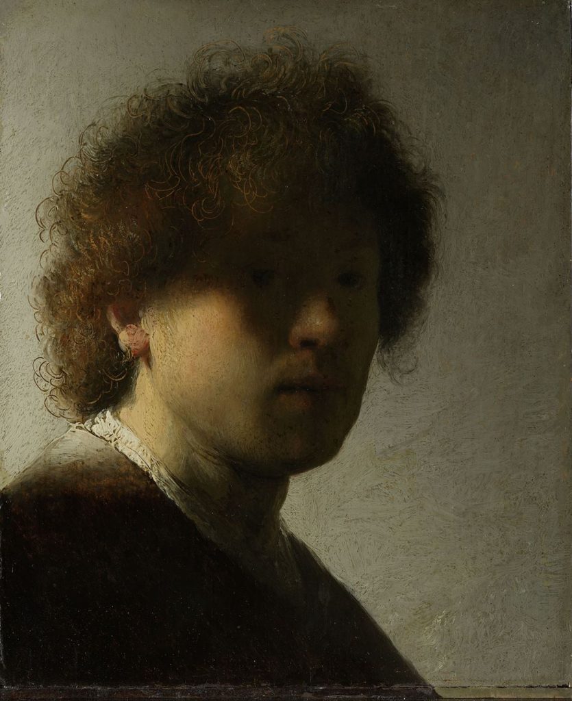 Rembrandt, Zelfportret, 1628. Rijksmuseum, Amsterdam. 