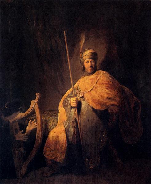 Rembrandt, David speelt voor Saul op de harp, ca. 1630. Städel Museum, Frankfurt am Main. 