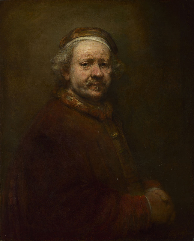 Rembrandt, Zelfportret op 63-jarige leeftijd, 1669. The National Gallery, Londen. 