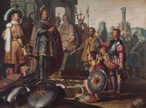 Historical Scene with self portrait
