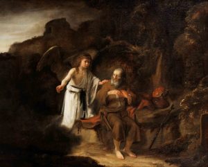 Cornelis Bisschop, The Angel Appearing to Elijah in the Wilderness, c. 1650, oil on canvas