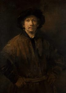 Rembrandt, Self-Portrait in Working Dress, 1652. Canvas, 112.1 x 81 cm. Vienna, Kunsthistorisches Museum, inv. no. 411.