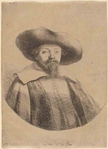 Rembrandt, Portrait of a Man, 1636. Etching, Museum het Rembrandthuis,