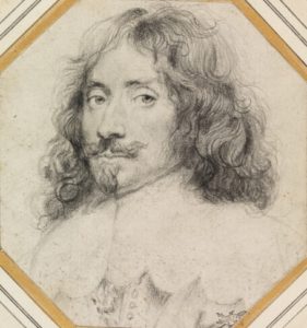 Jan Lievens, Portrait of Hieronymus de Bran, c. 1635-1643. Black chalk, 144 x 134 mm (octagonal). San Francisco, Fine Arts Museums of San Francisco, Achenbach Foundation (1986.2.40).