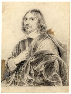 Jan Lievens, Portrait of Jan Davidsz. de Heem, c. 1636. Black chalk with grey-brown body colour. London, British Museum