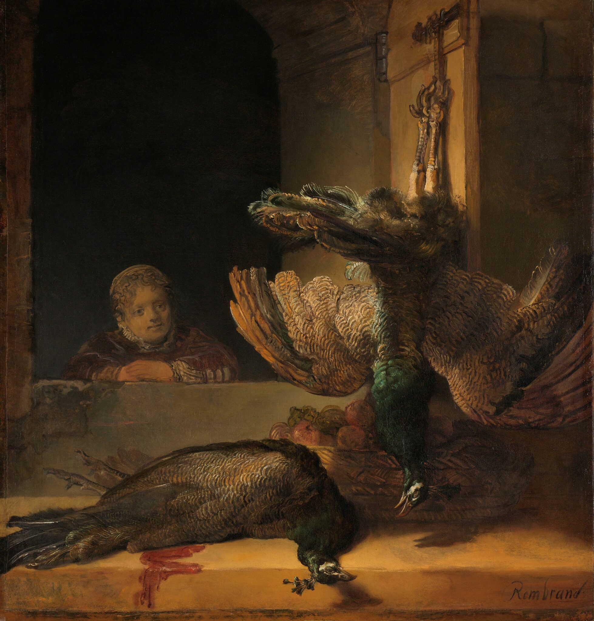 Schilderij van Rembrandt, Pauwen