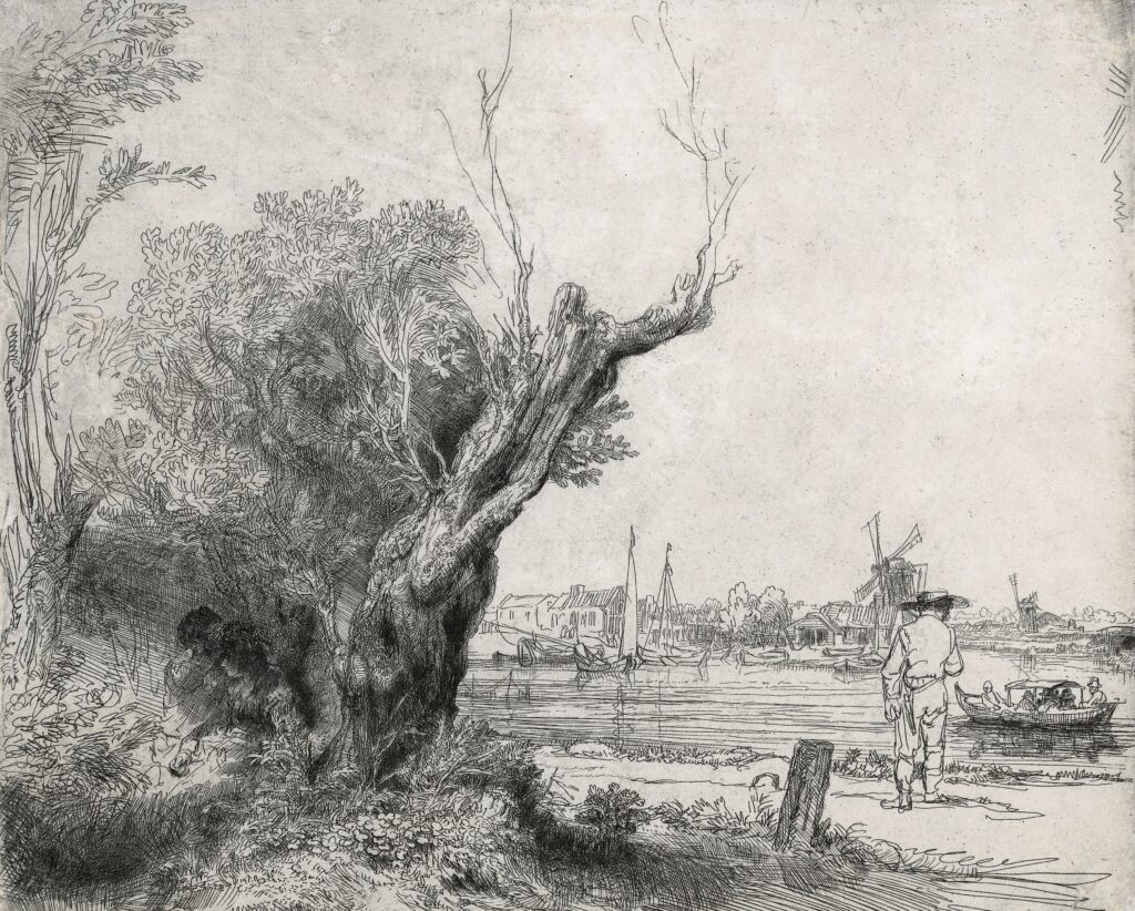 The Omval, etching by Rembrandt van Rijn, 1645, Rembrandt House Museum